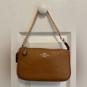 Coach Nolita 19 with Chain Brown Pebbled Leather